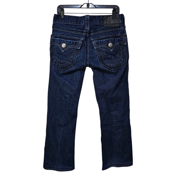 True Religion Jeans Womens 29 Billy Big QT Dark Wash Low Rise Boot Made In USA - Picture 2 of 11